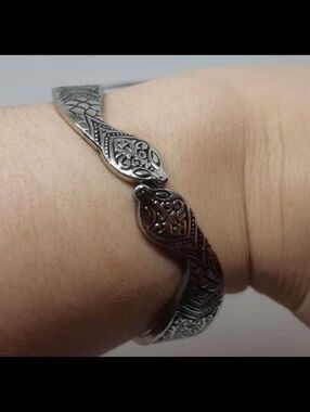 Double Headed Snake  "Eternity" Cuff
